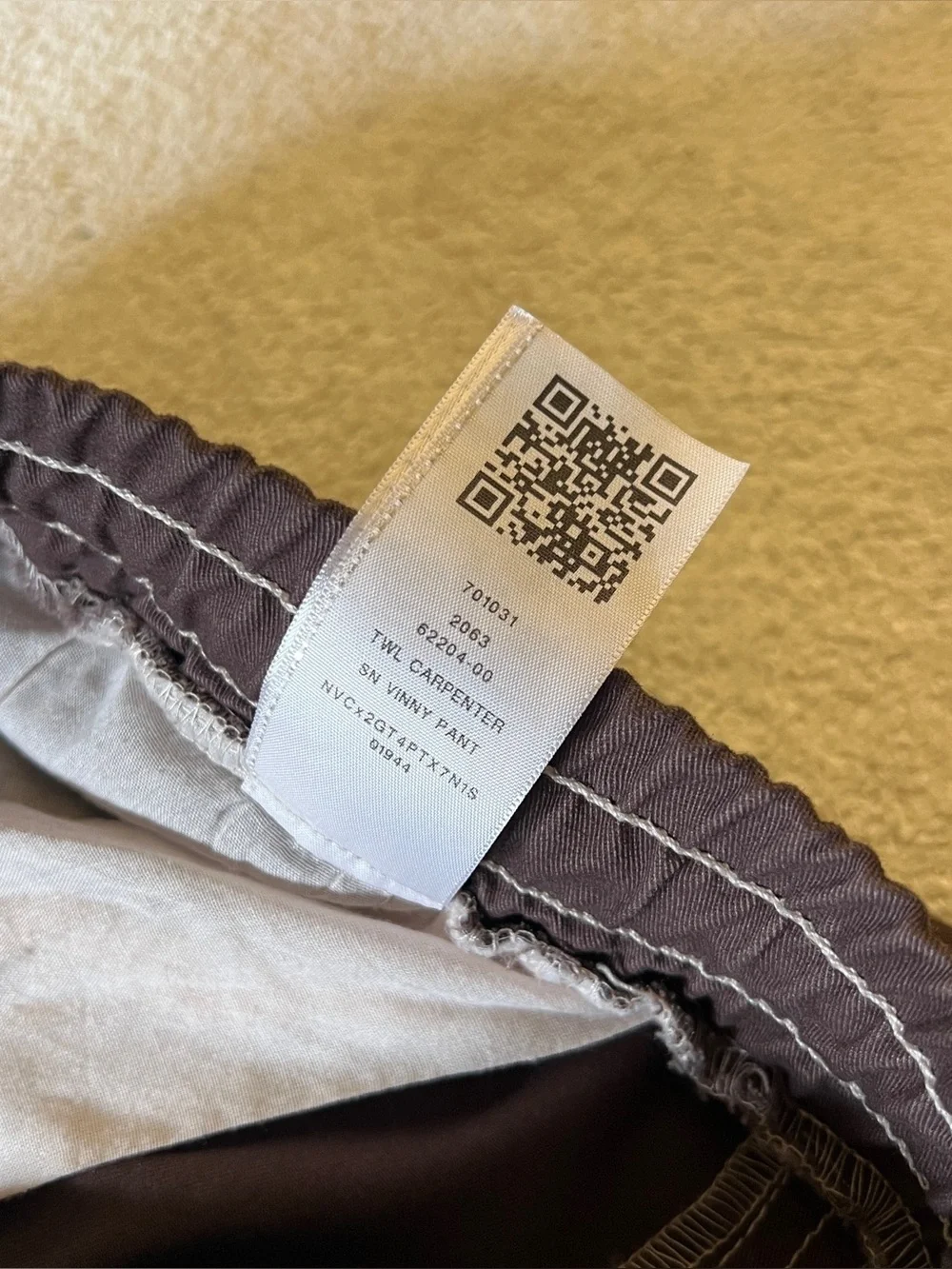 True Religion Vinny Ultra Baggy Carpenter Pants Brown Drawstring Men’s Size 34